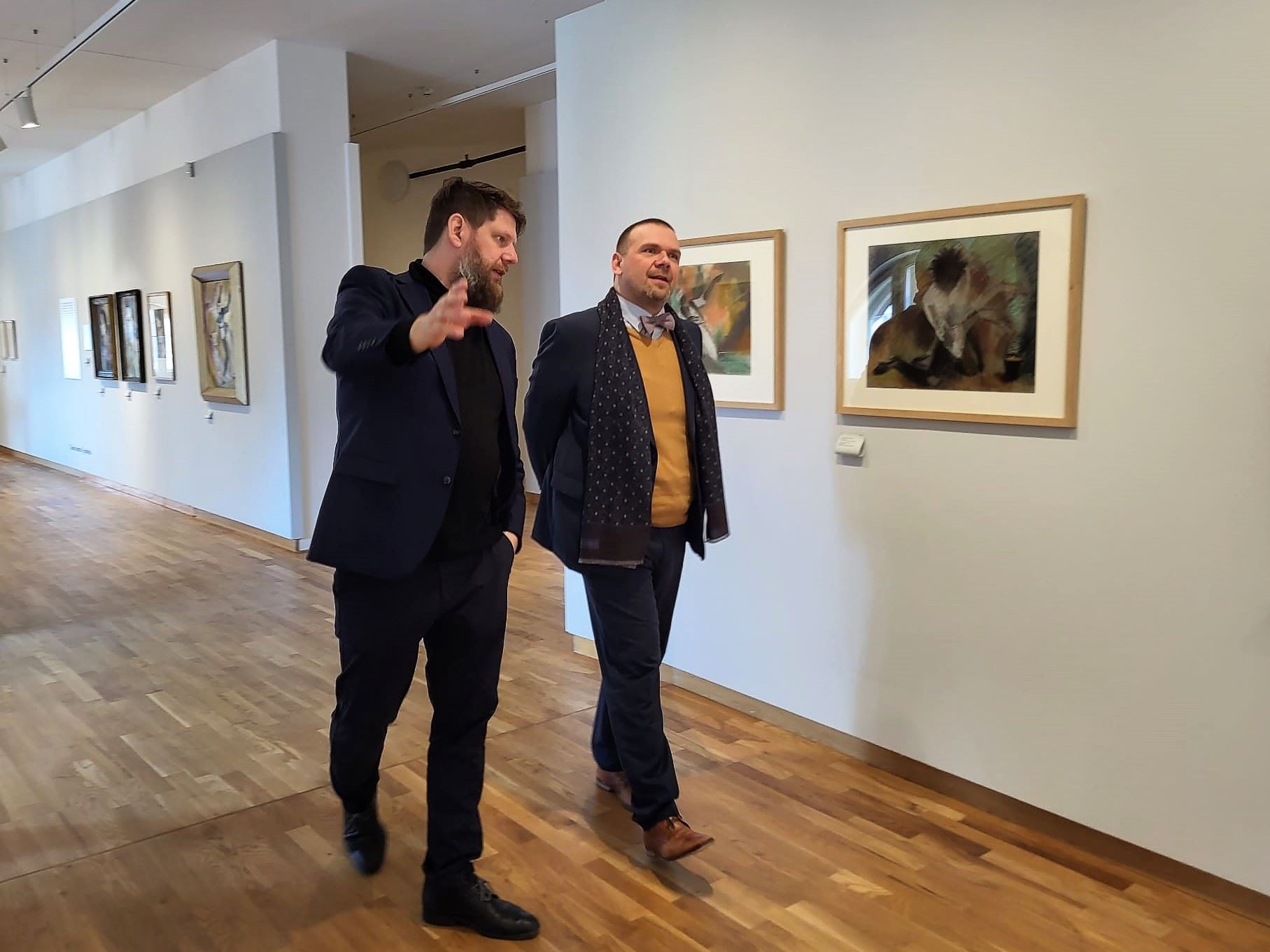 Ředitel galerie František Zachoval a ministr kultury ČR Martin Baxa