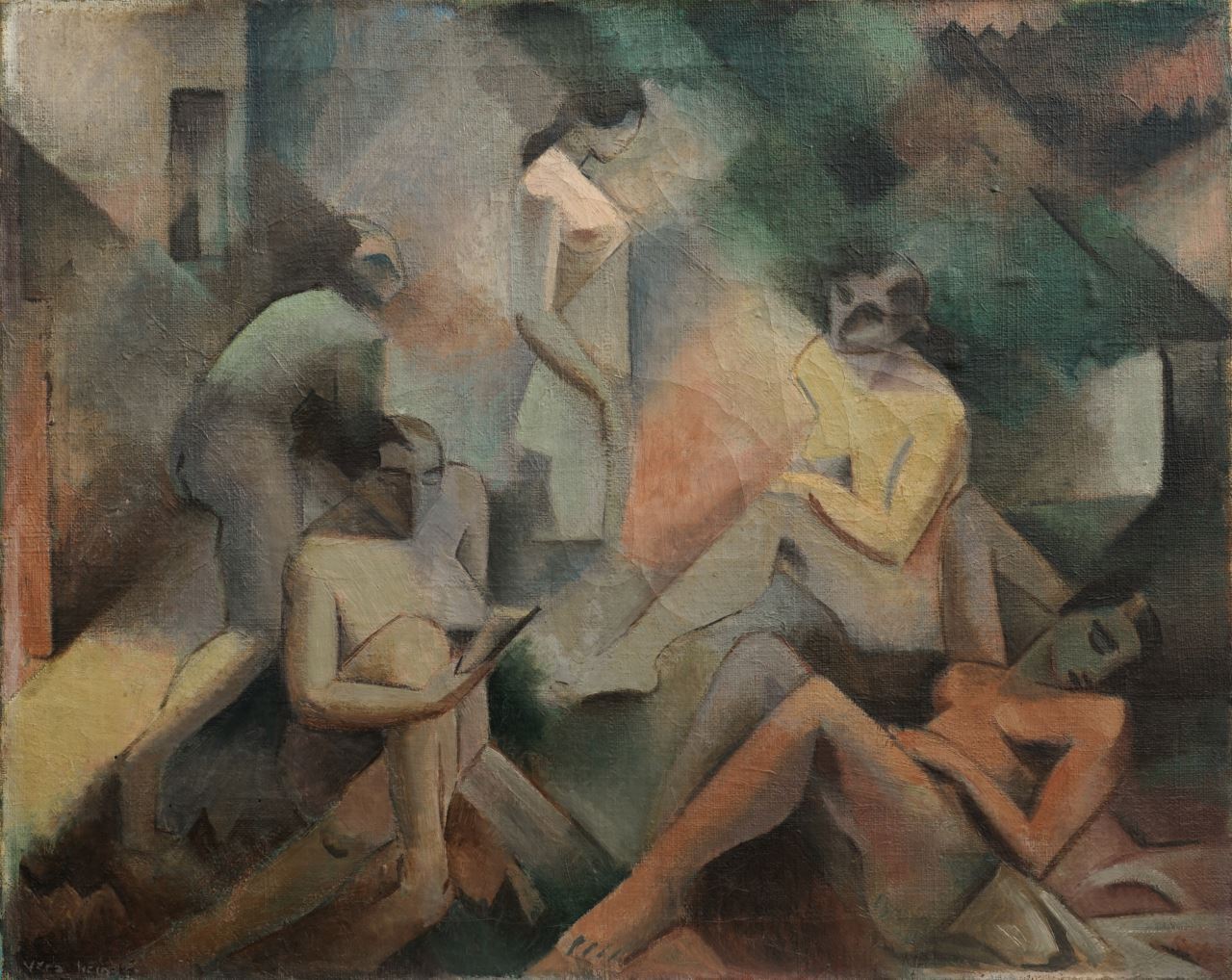 Kompozice s pěti ženskými akty, 1924-1925, olej na plátně