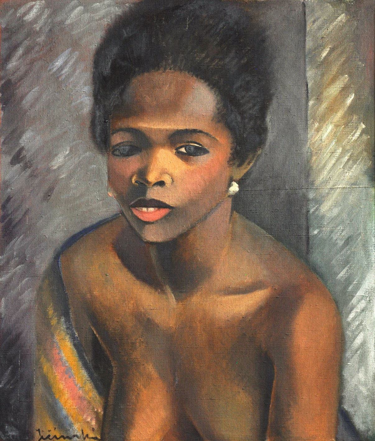 Půlakt dívky z Martiniku (Mathilde), 1928, olej na plátně