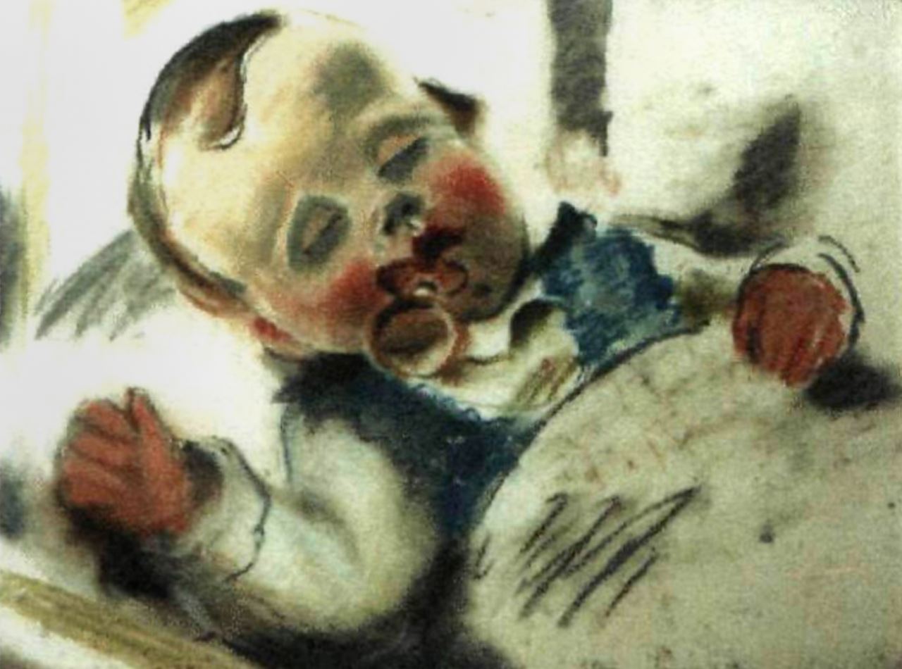 Věra Jičínská, Dandulína (Spáč), 1938, pastel na papíře, Vlastivědné muzeum Dobruška, inv. č. 19 A 4046